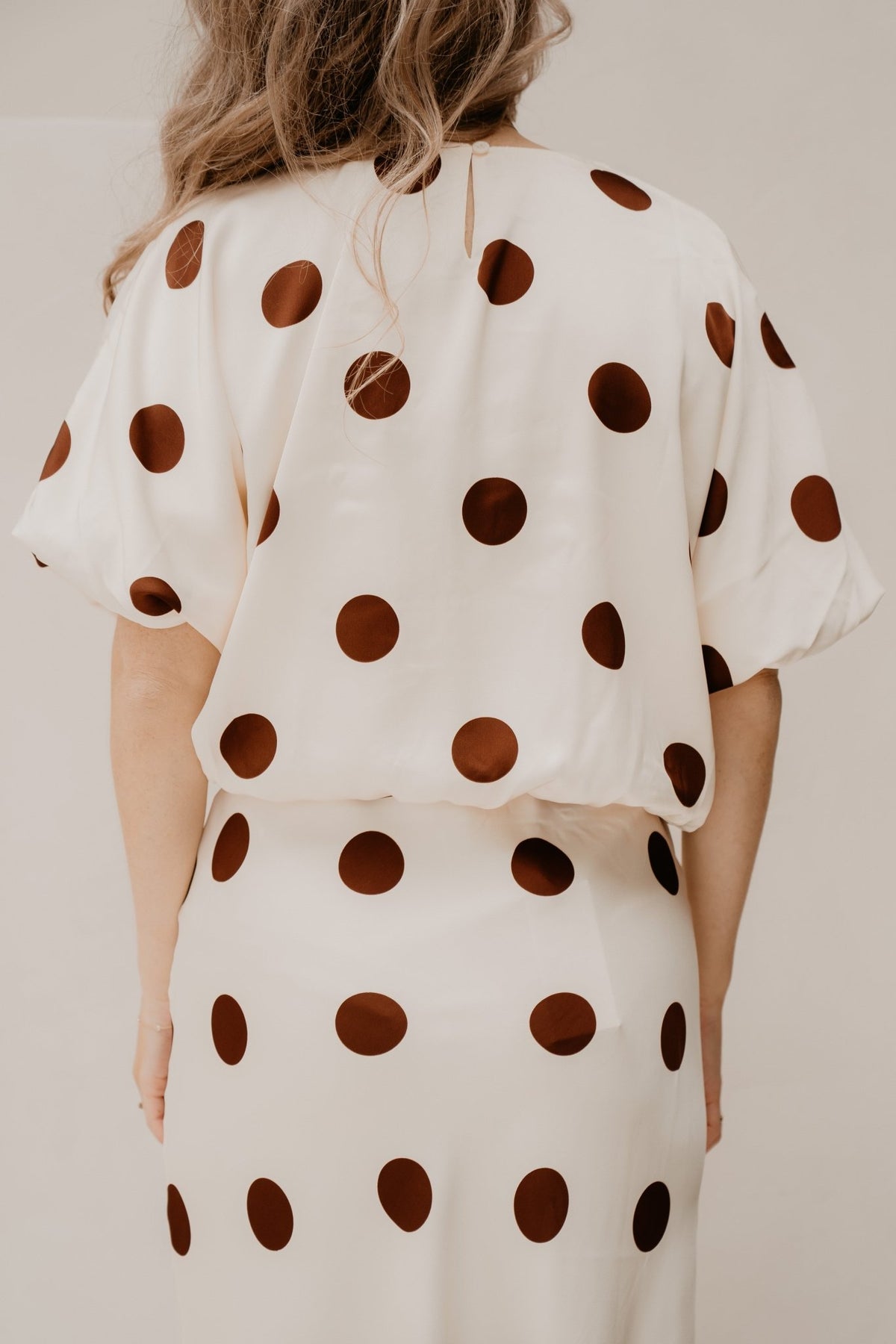 Cream - brown dots top - Bij Keesje - Sisters Point - Top