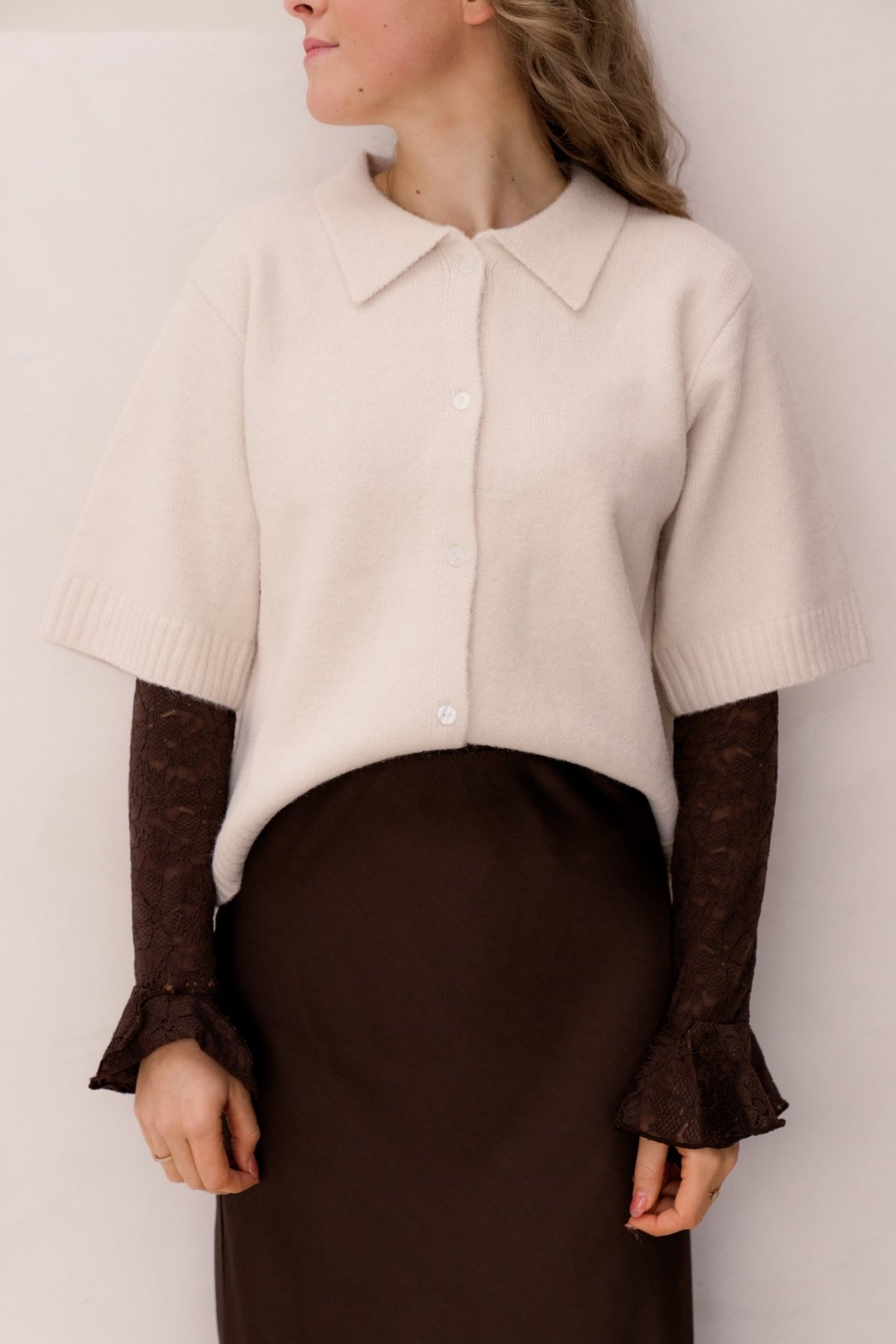Cunna knit blouse ivory - Bij Keesje - Neo Noir