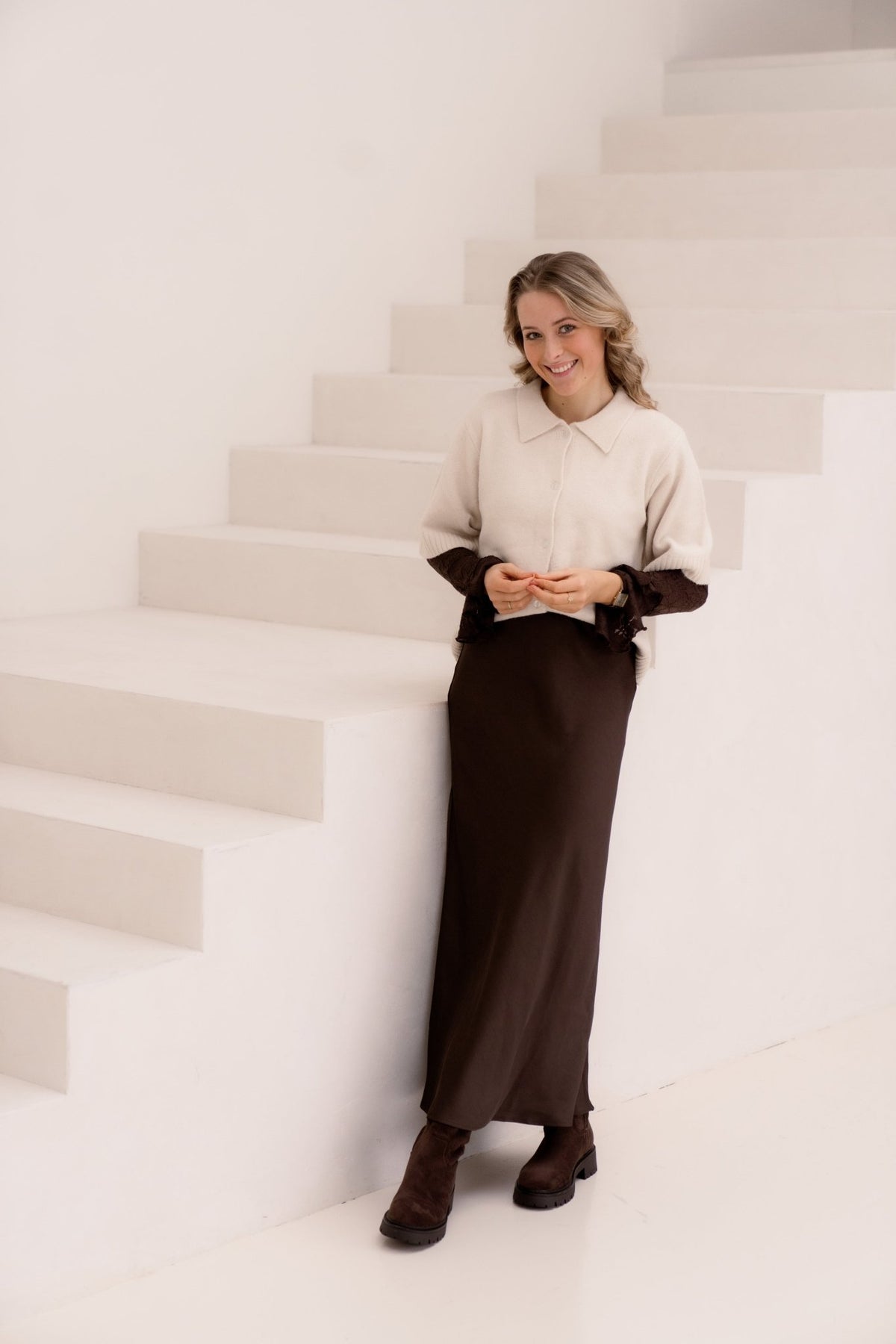 Cunna knit blouse ivory - Bij Keesje - Neo Noir