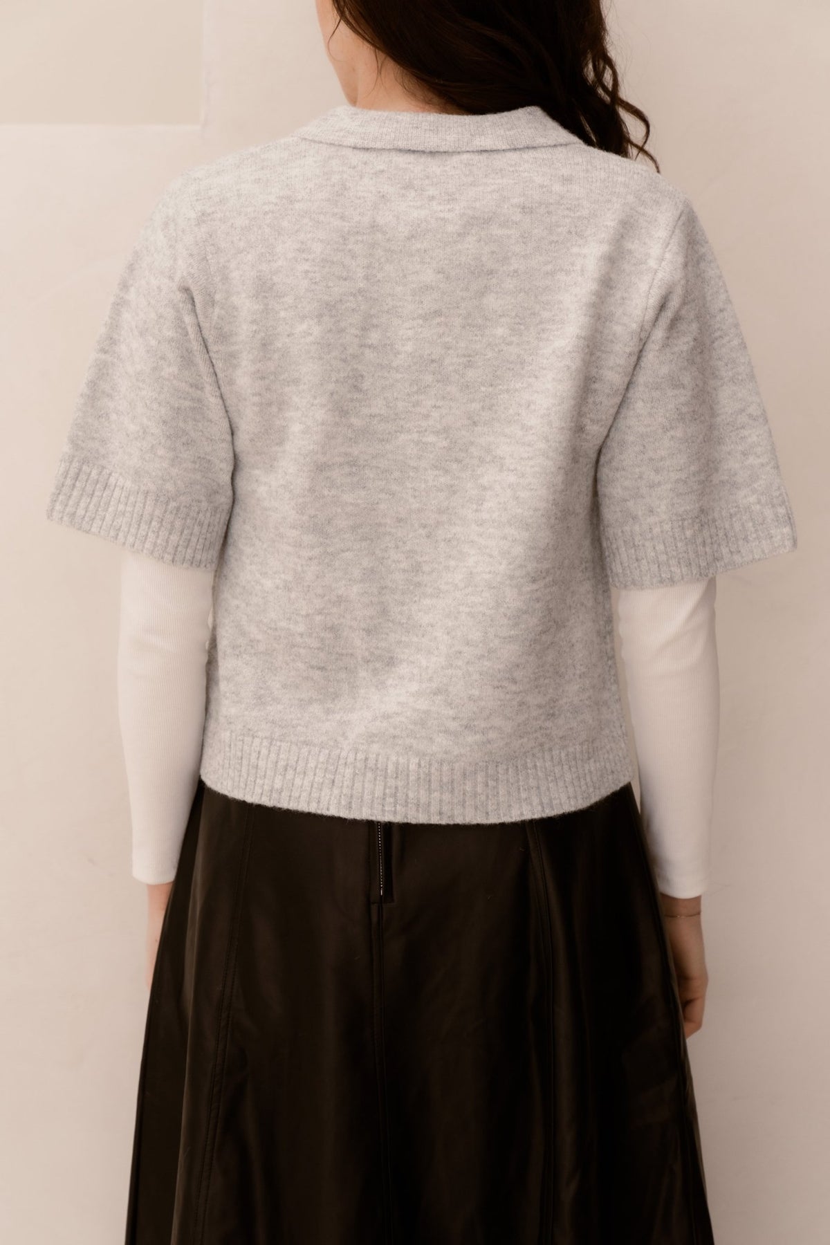 Cunna knit blouse light grey - Bij Keesje - Neo Noir