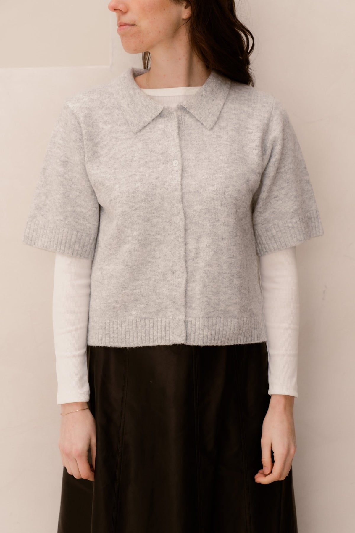 Cunna knit blouse light grey - Bij Keesje - Neo Noir