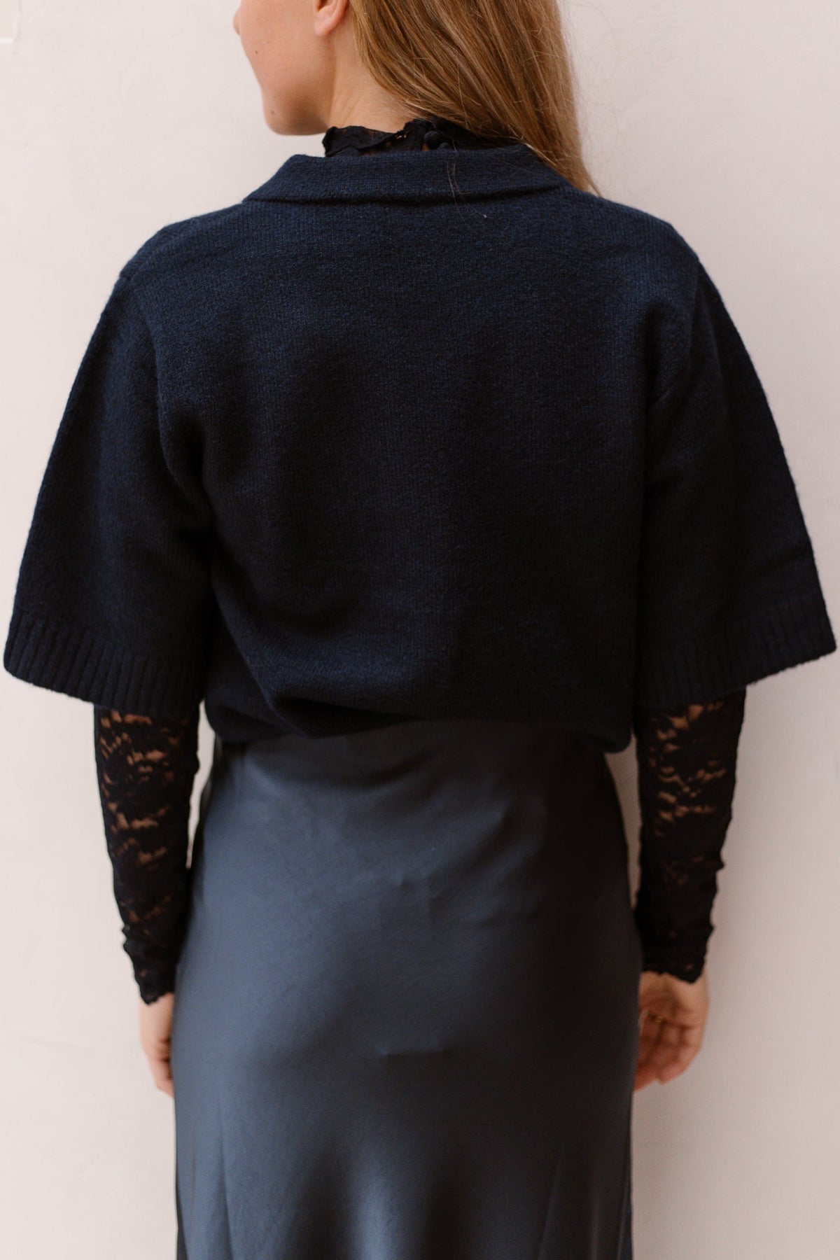 Cunna knit blouse navy - Bij Keesje - Neo Noir