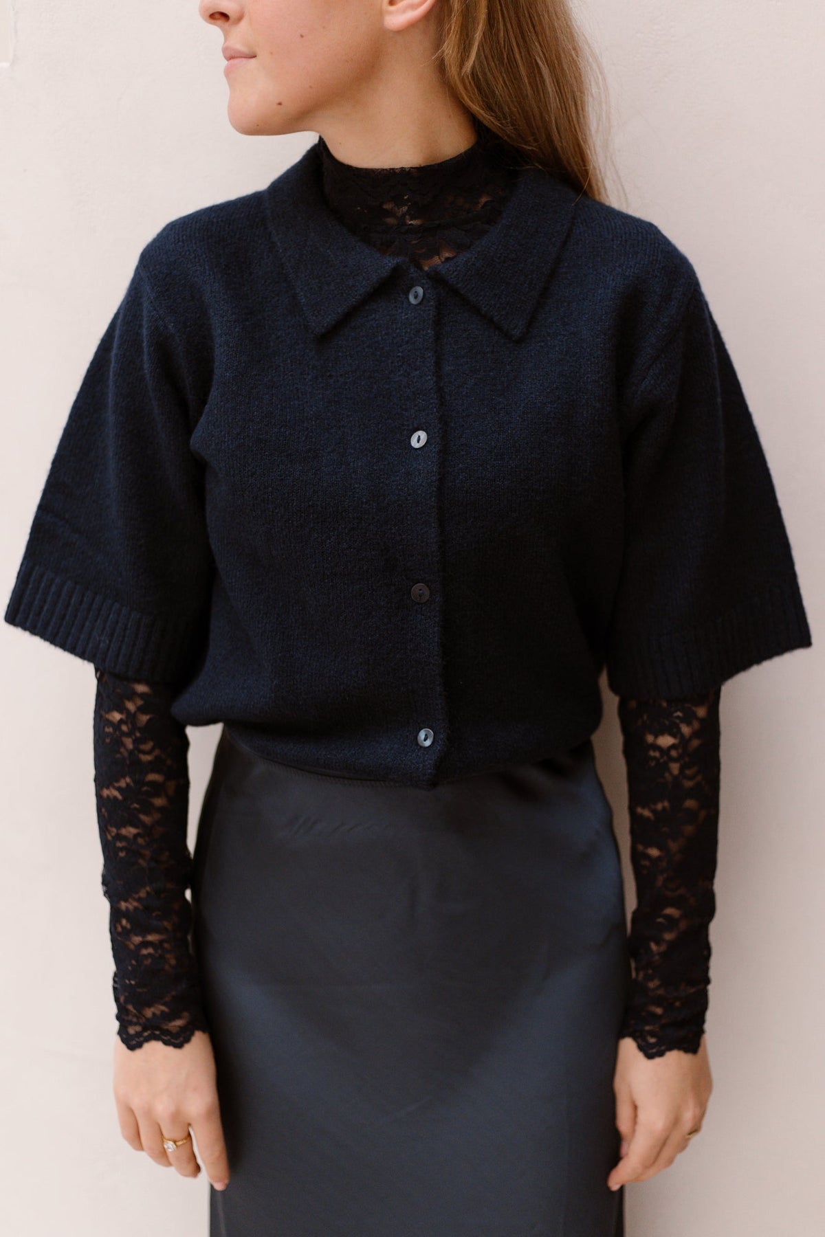Cunna knit blouse navy - Bij Keesje - Neo Noir