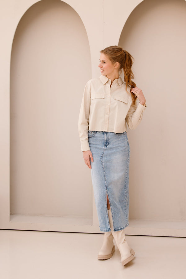 Daisy Blouse Beige - Bij Keesje - Bij Keesje