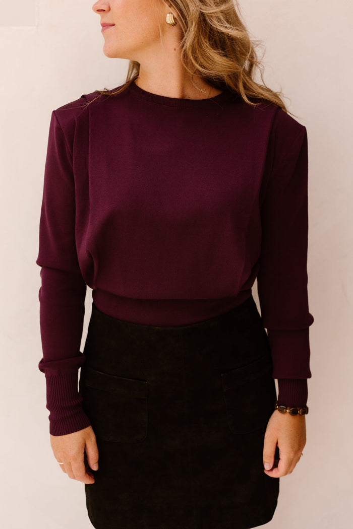 Daisy top plum - Bij Keesje - Bij Keesje - Top