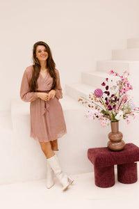 Dalena Plisse Dress Sparkeling Rose - Bij Keesje - Freebird - Jurk
