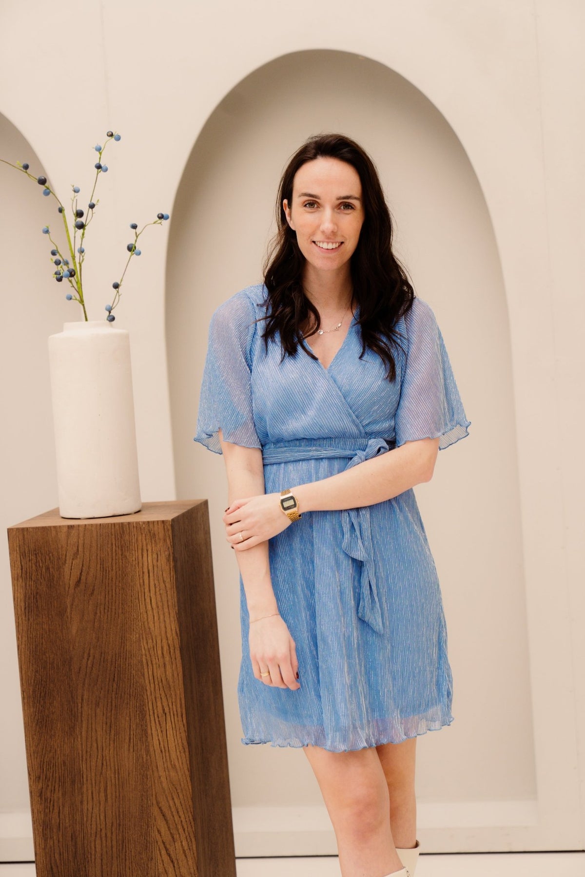 Dalena SS Dress Blue Heaven - Bij Keesje - Freebird - Jurk