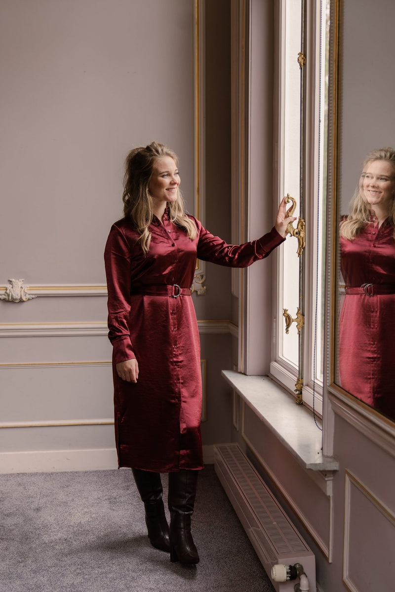 Damina dress wine red - Bij Keesje - Freebird