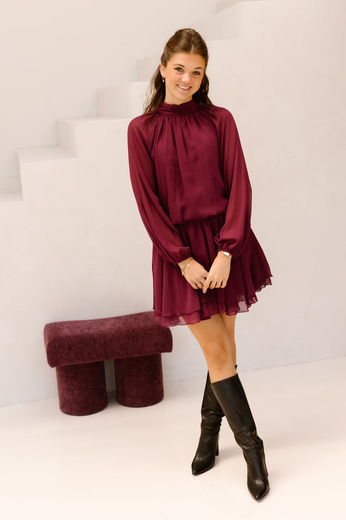 Dane dress wine - Bij Keesje - Bij Keesje - Jurk