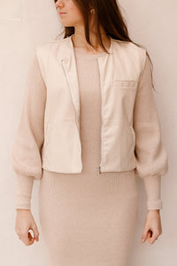 Dani Leather Gilet Beige - Bij Keesje - Bij Keesje
