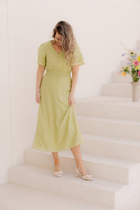 Danic Dress Avocado Green - Bij Keesje - Freebird - Jurk