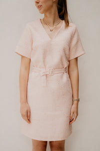 Danique SS boucle dress powder blush - Bij Keesje - Freebird - Jurk