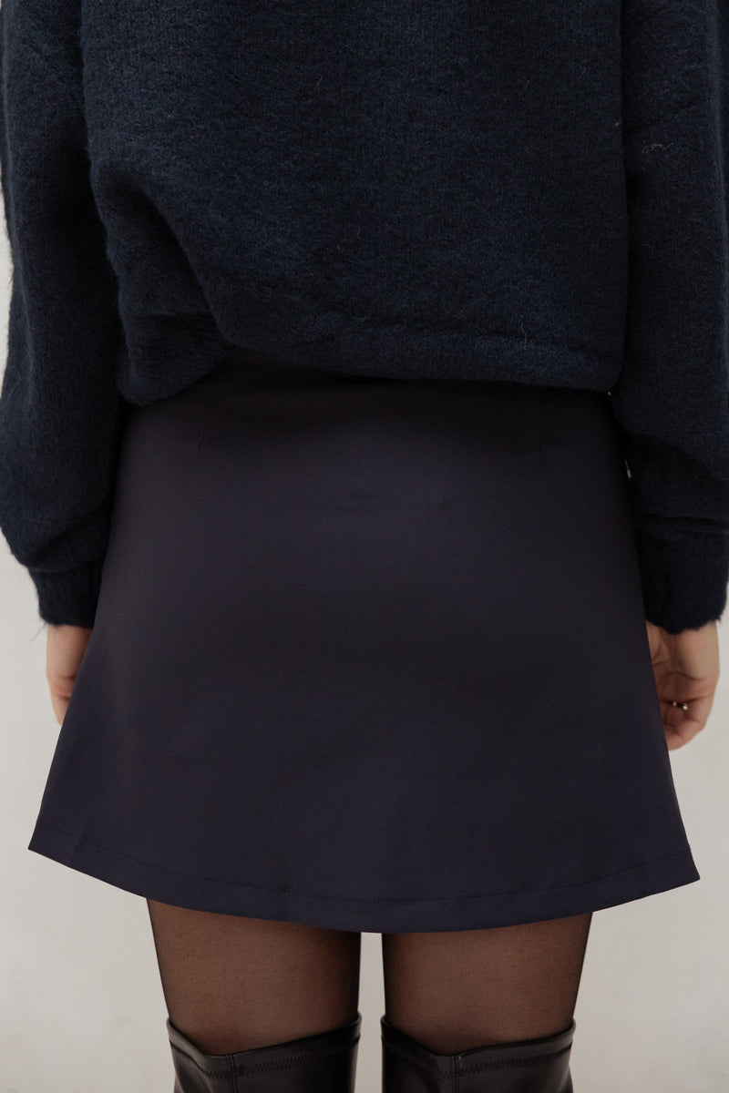 Darkblue plisse skirt - Bij Keesje - Bij Keesje