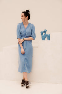 Dass Dress Blue - Bij Keesje - Freebird - jurk