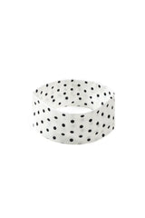 Stretch Haarband Dot White/Black