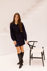 Dean dress Midnight navy - Bij Keesje - Freebird - jurk