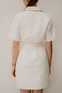 Dean pearl sequince dress off white - Bij Keesje - Freebird - Jurk