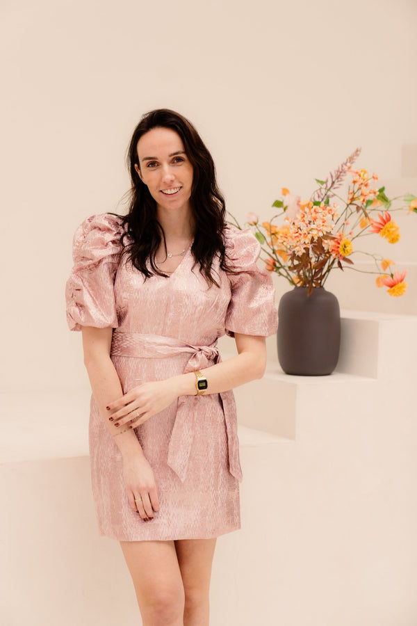 Deanna Bow Dress Pink Lemonade - Bij Keesje - Freebird - Jurk