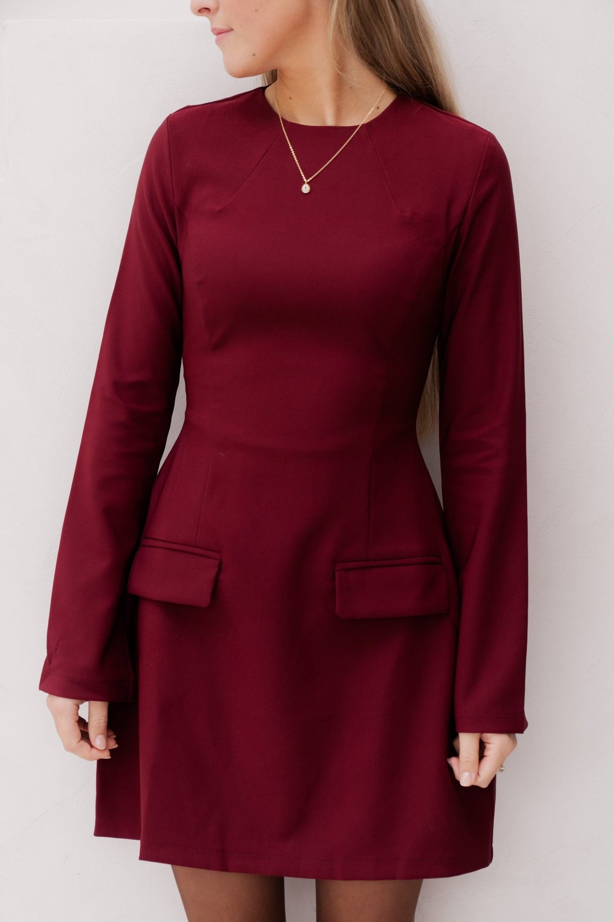 Deb jurk bordeaux - Bij Keesje - Bij Keesje