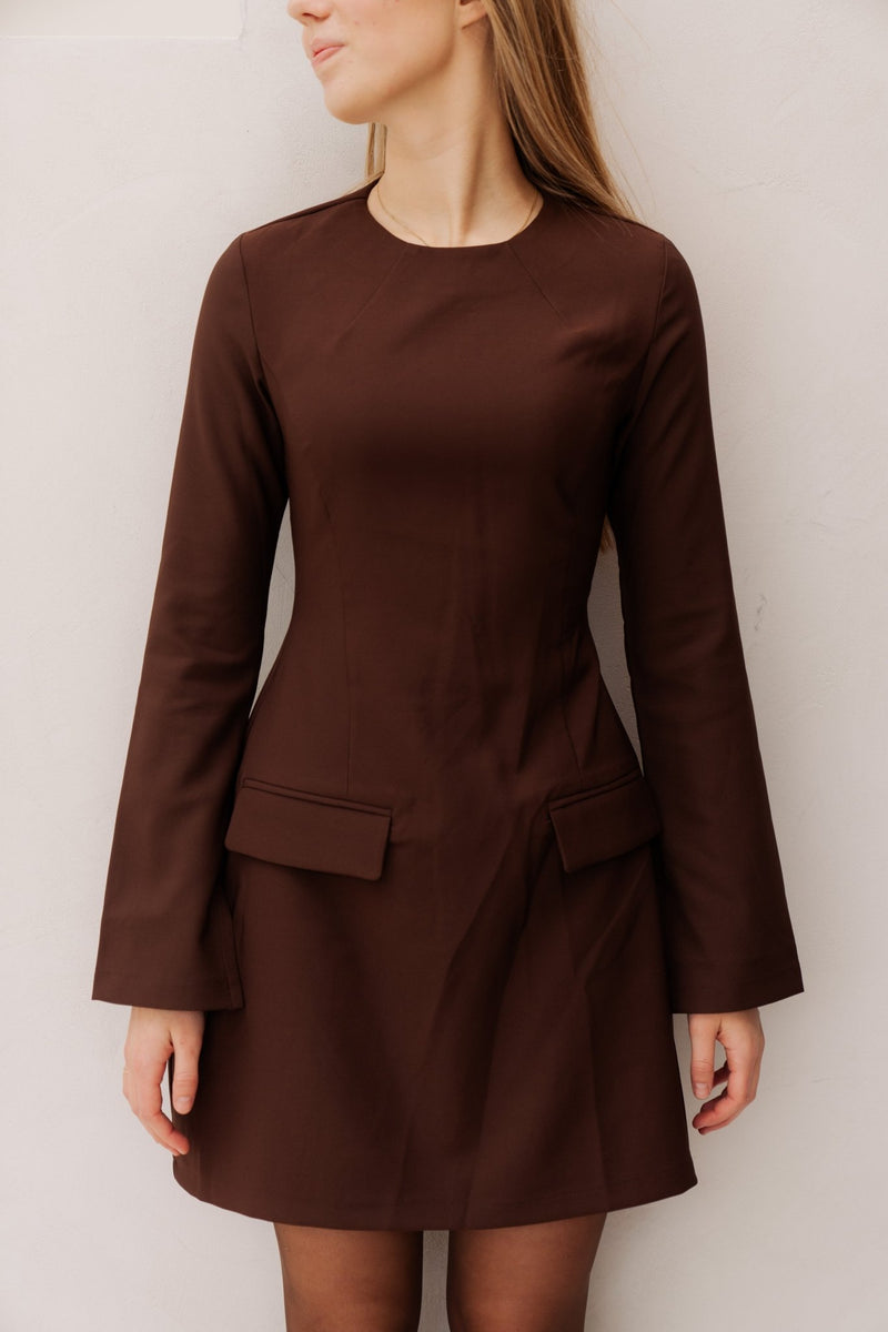 Deb jurk brown - Bij Keesje - Bij Keesje