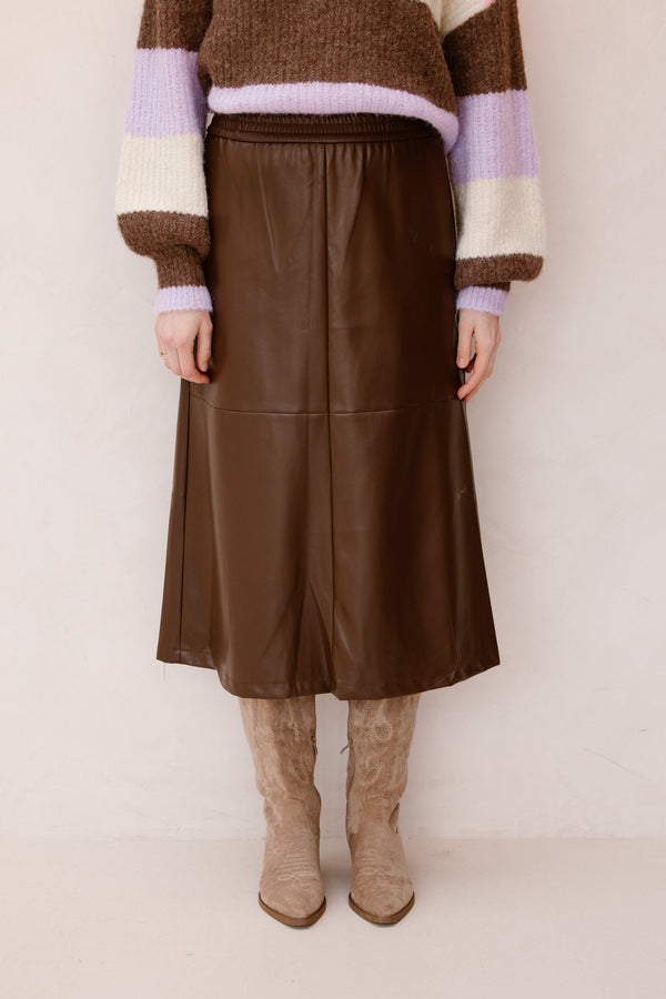 Deborah Skirt Brown - Bij Keesje - Bij Keesje