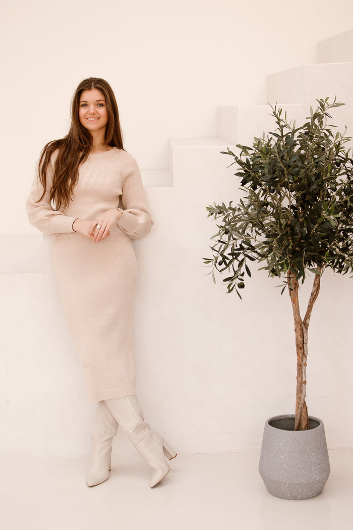 Dela Dress Beige - Bij Keesje - Bij Keesje