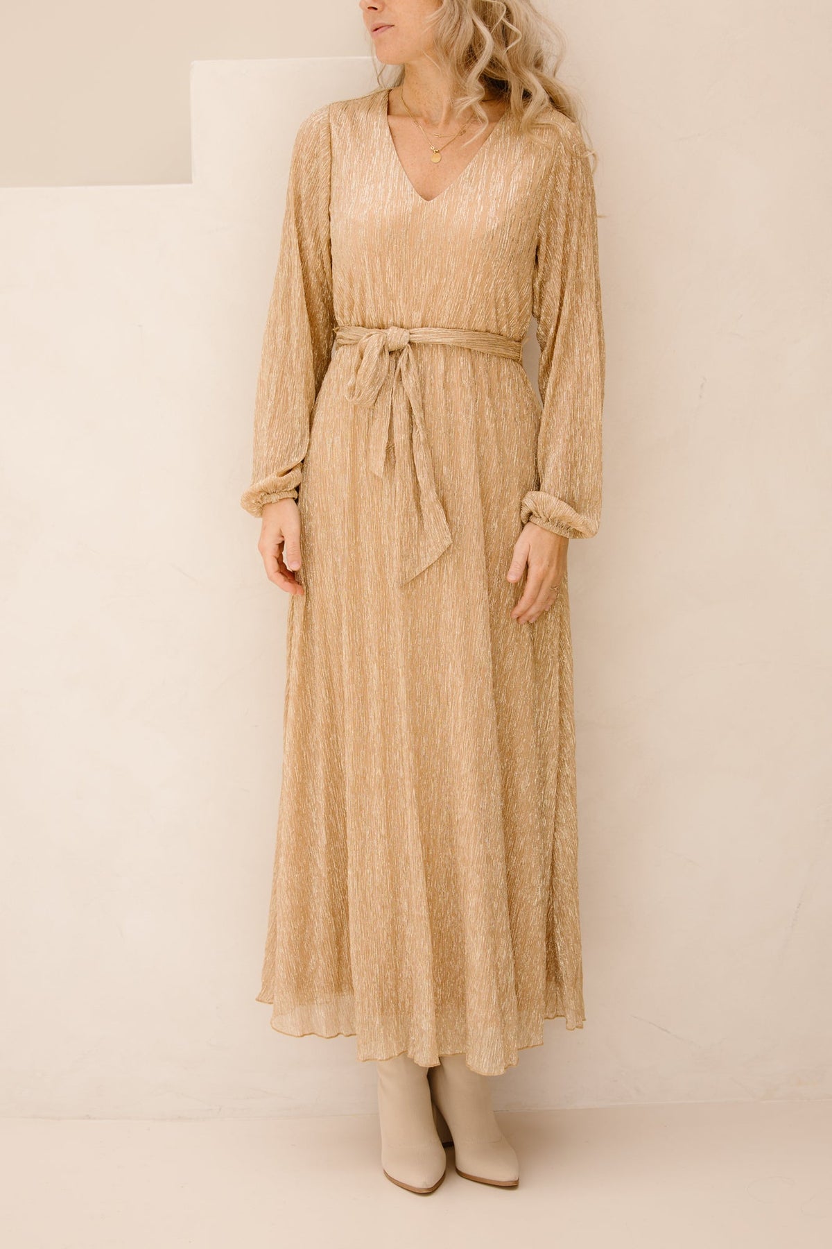 Deli dress light gold - Bij Keesje - Freebird