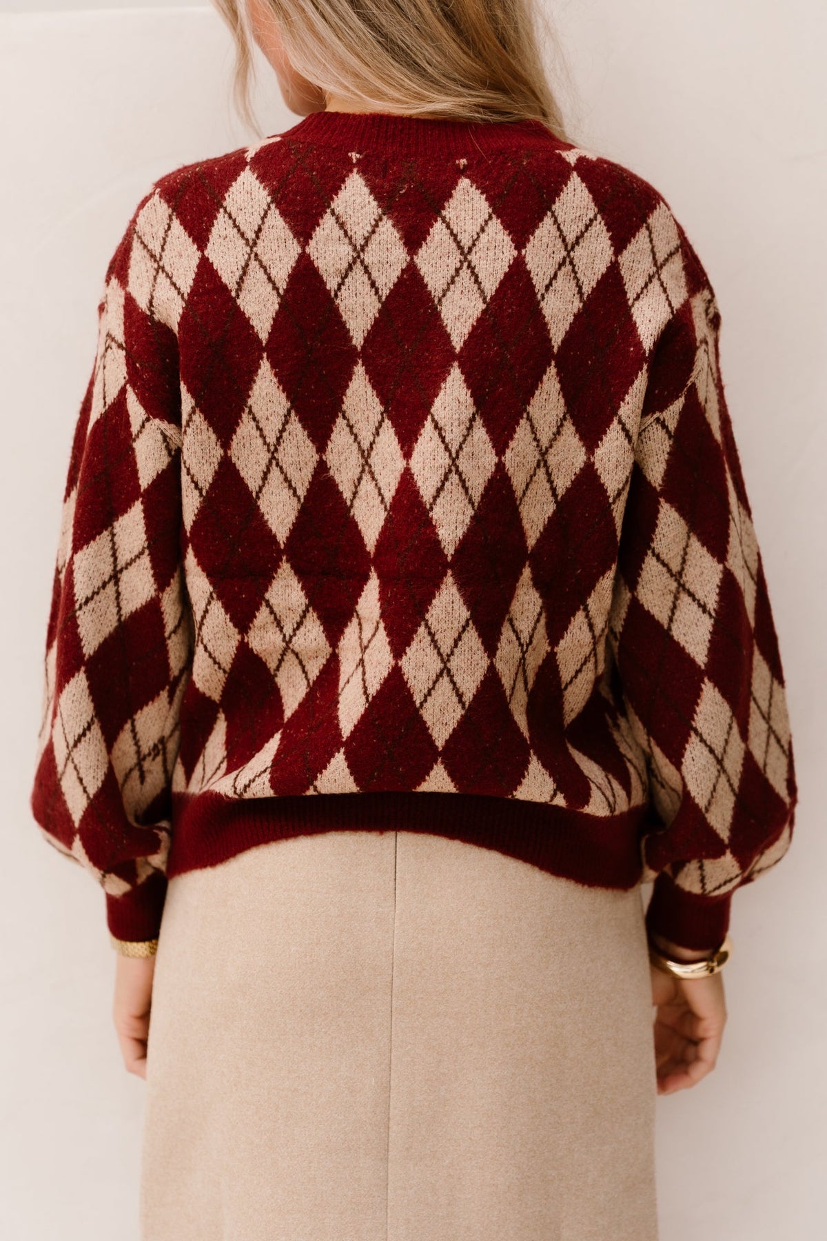 Delilah Knitted Sweater Dark Cherry - Bij Keesje - YDENCE - Trui