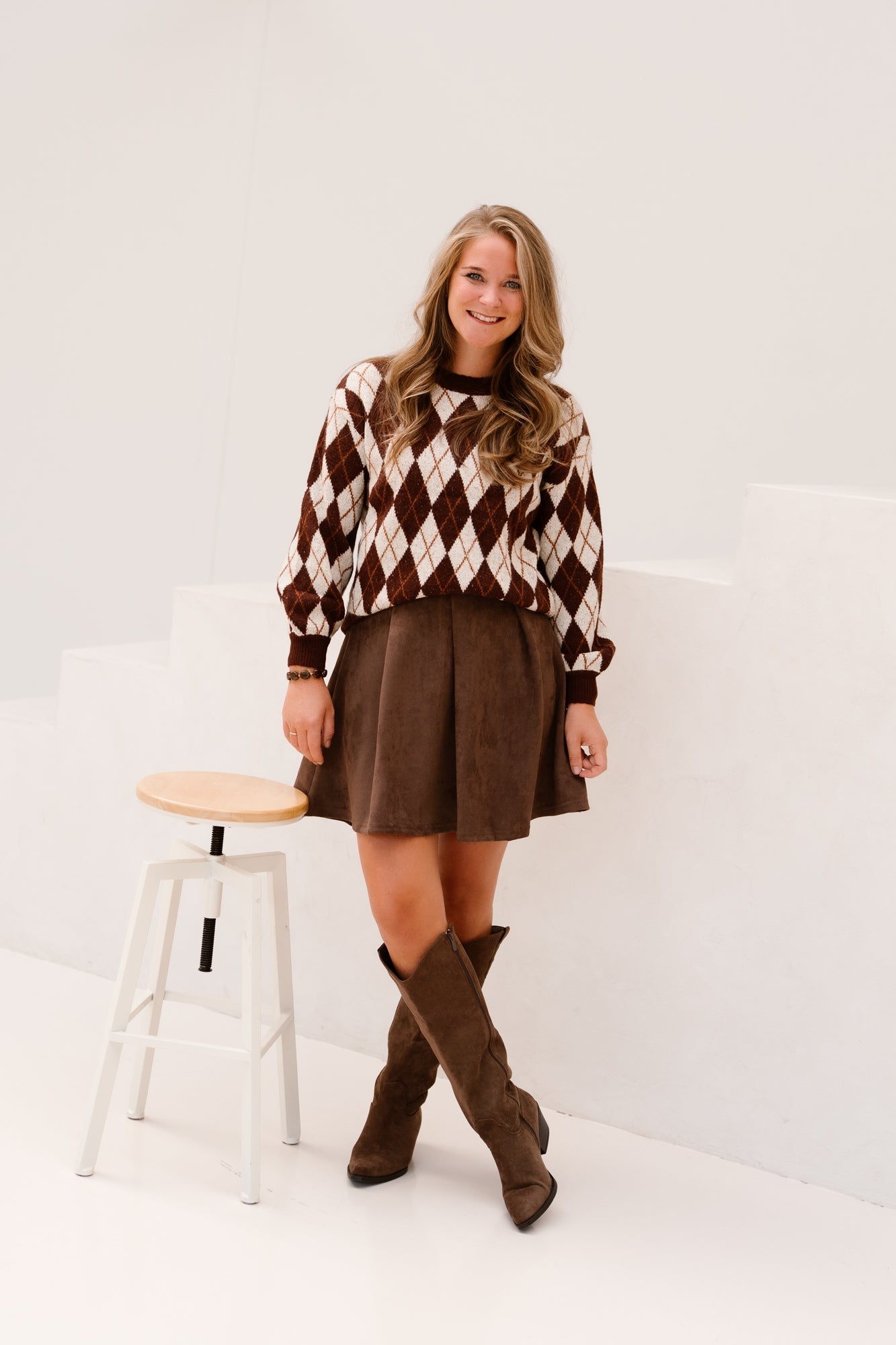 Delilah Knitted Sweater Ecru - Bij Keesje - YDENCE - Trui