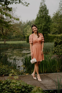 Delvera dress melon - Bij Keesje - Freebird - Jurk