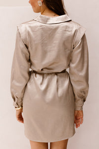 Demma Short Structuur Dress Light Caramel - Bij Keesje - Freebird - Jurk