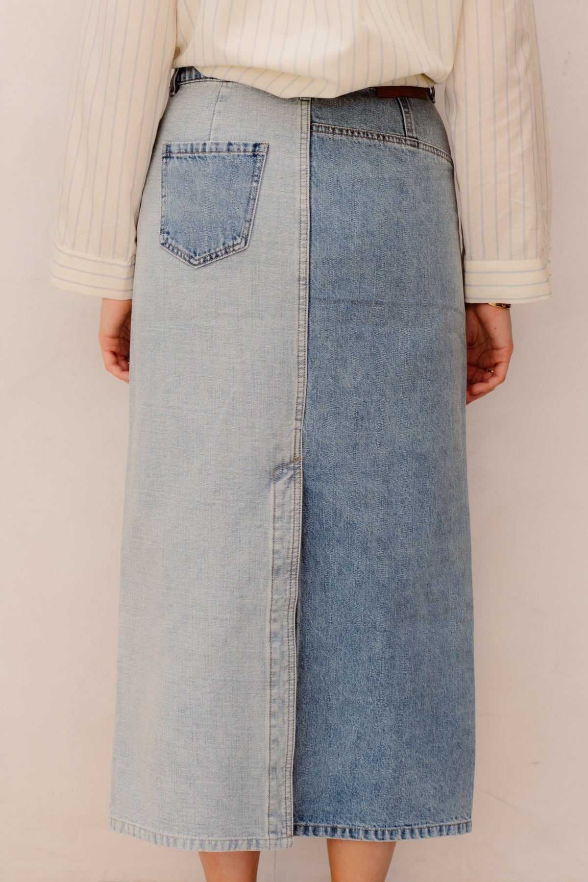 DeniceCC Denim Mix Skirt Denim - Blue - Bij Keesje - Co'couture - Rokken