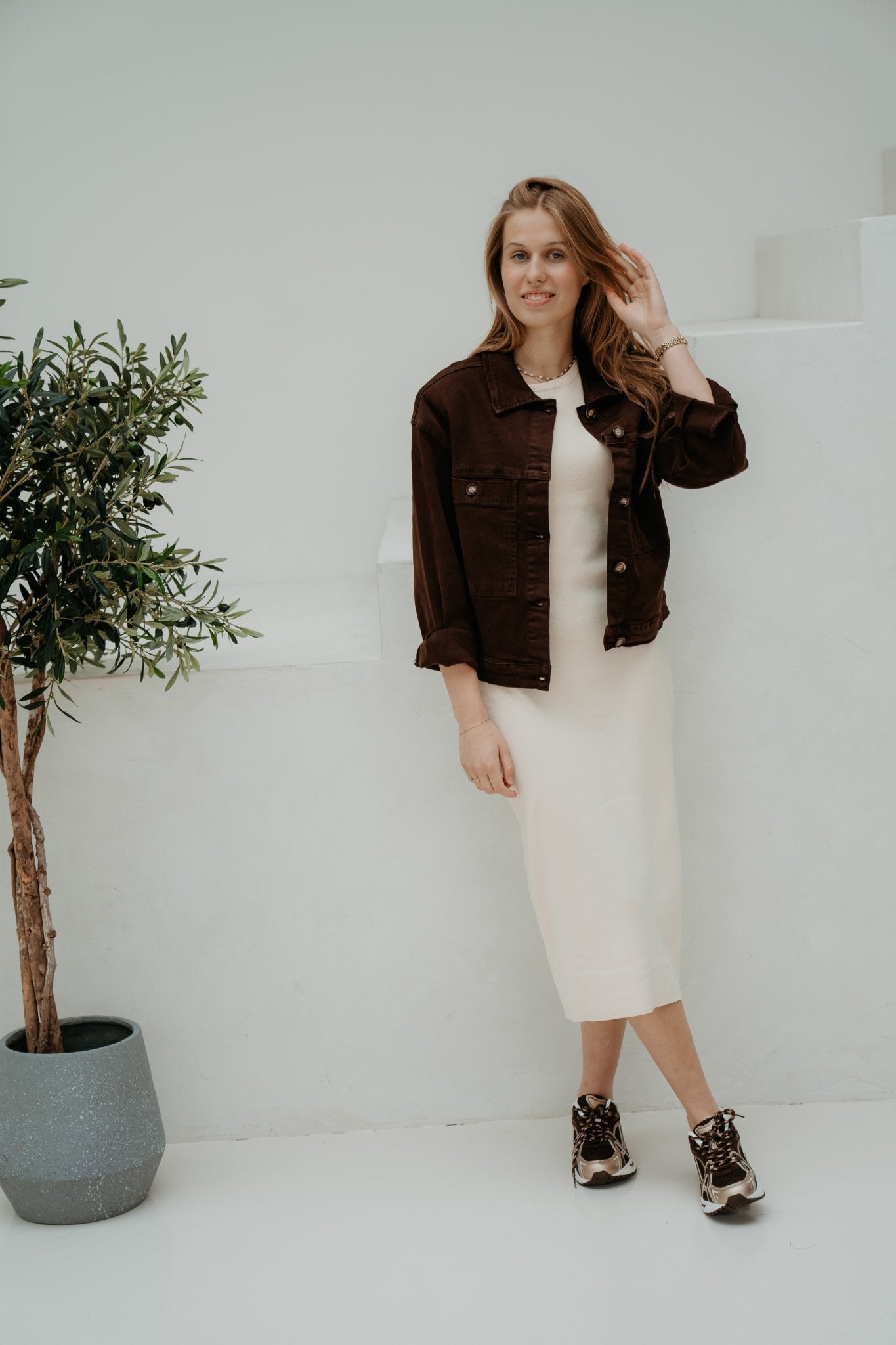 Denim jacket brown - Bij Keesje - Bij Keesje - Jas