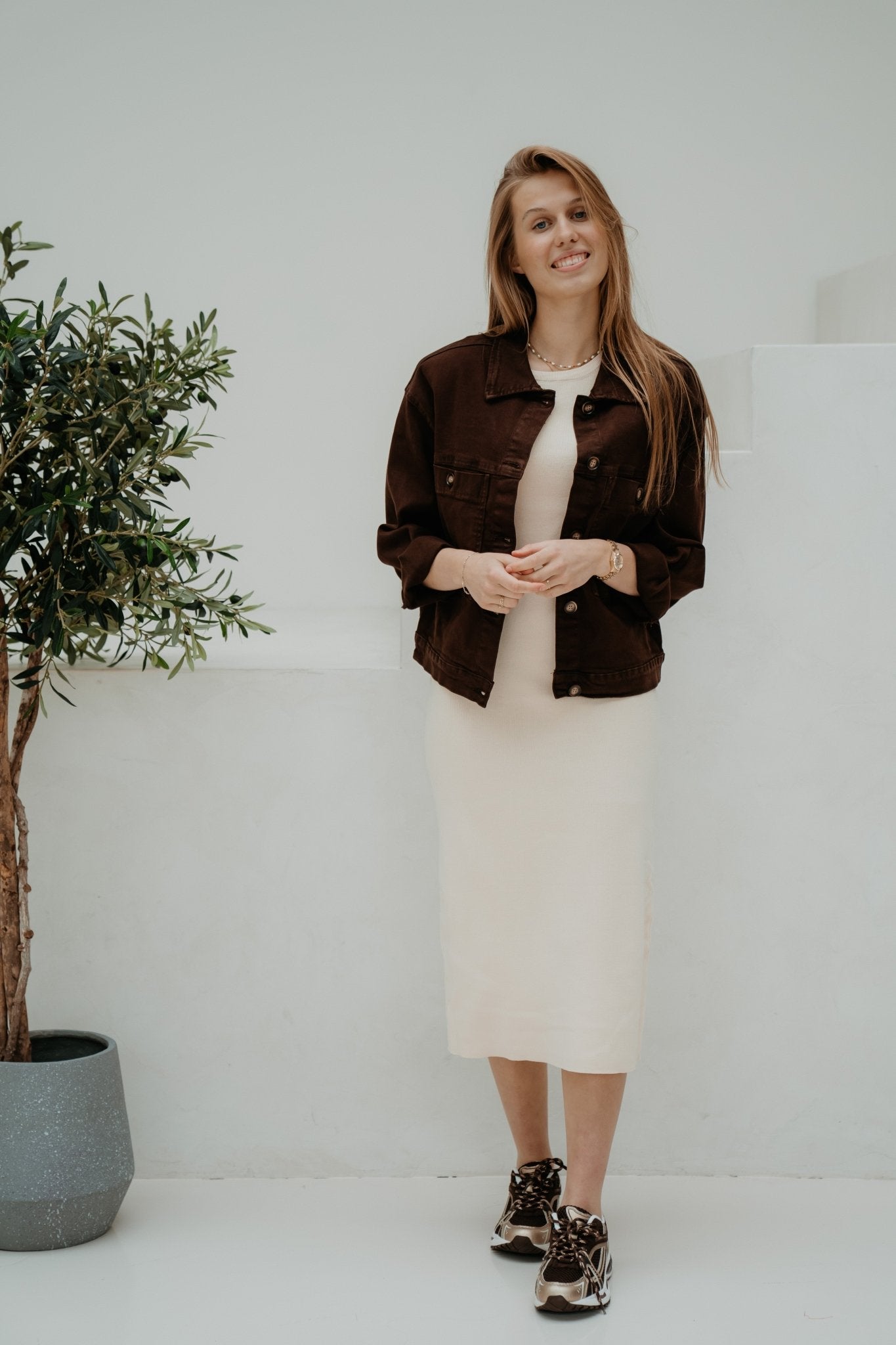 Denim jacket brown - Bij Keesje - Bij Keesje - Jas