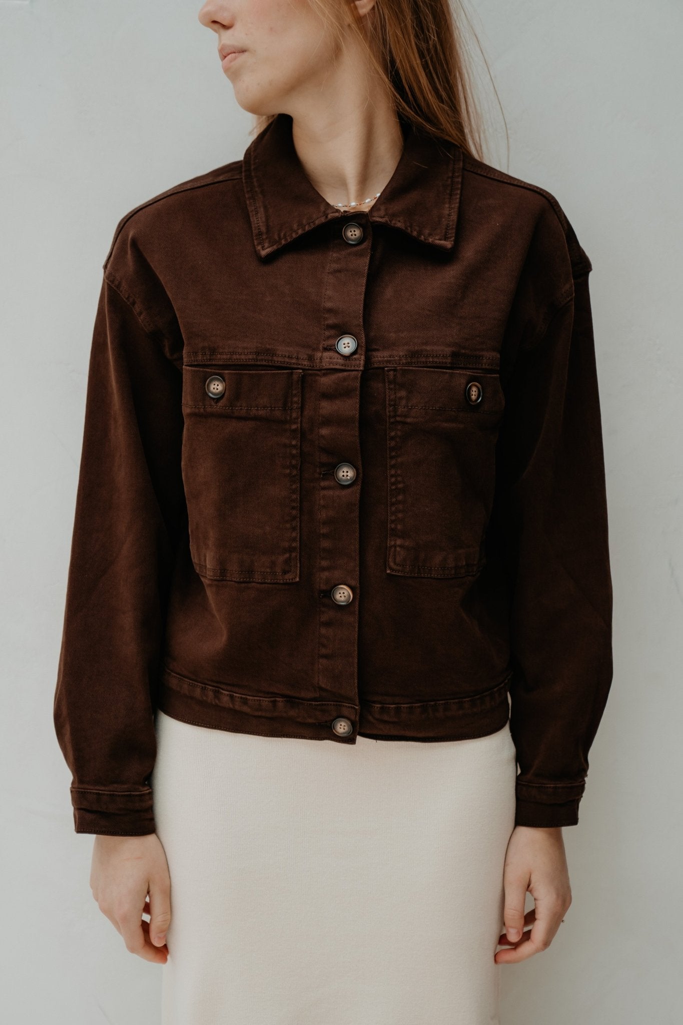 Denim jacket brown - Bij Keesje - Bij Keesje - Jas