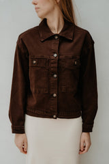 Denim jacket brown