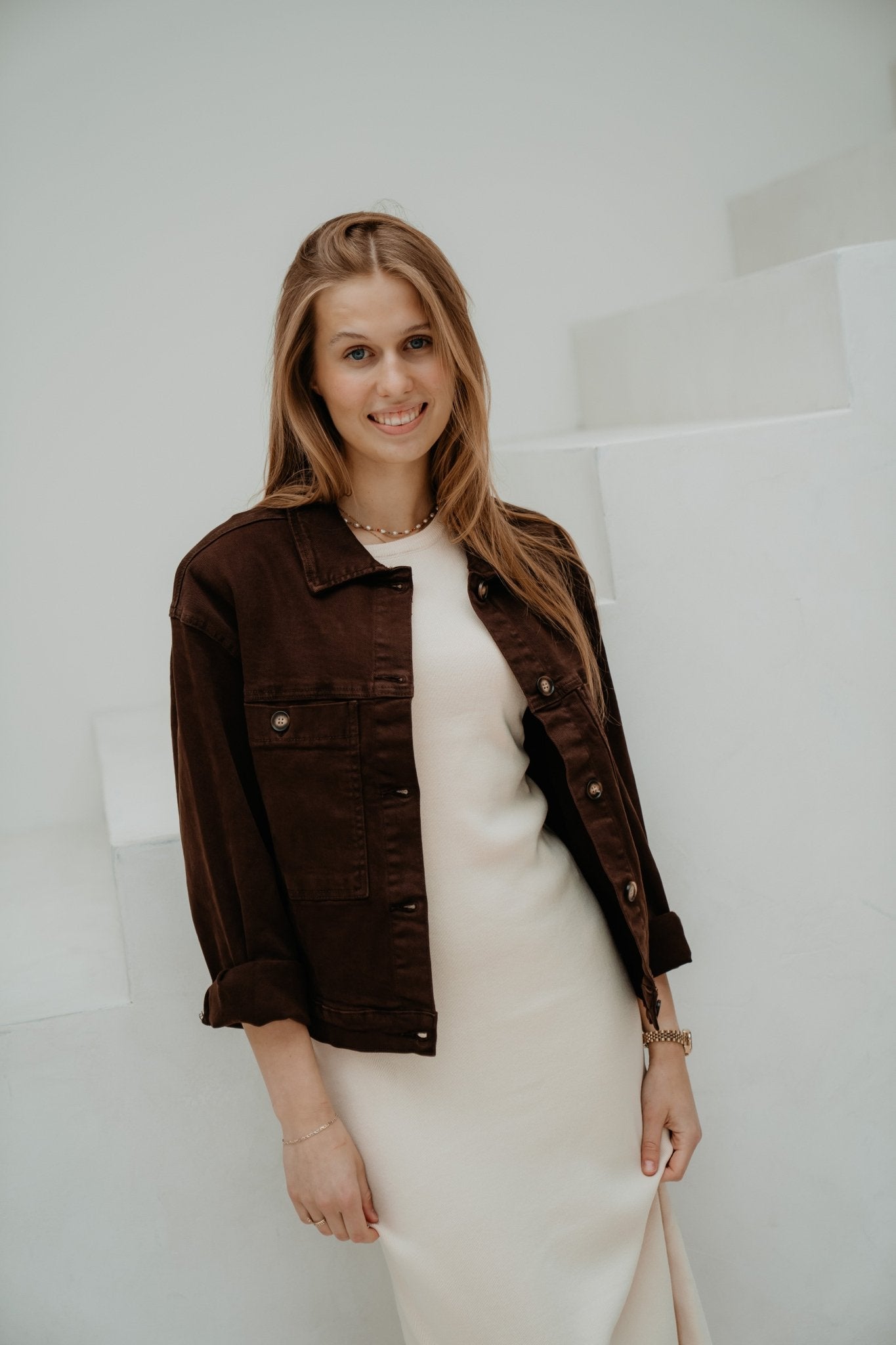 Denim jacket brown - Bij Keesje - Bij Keesje - Jas
