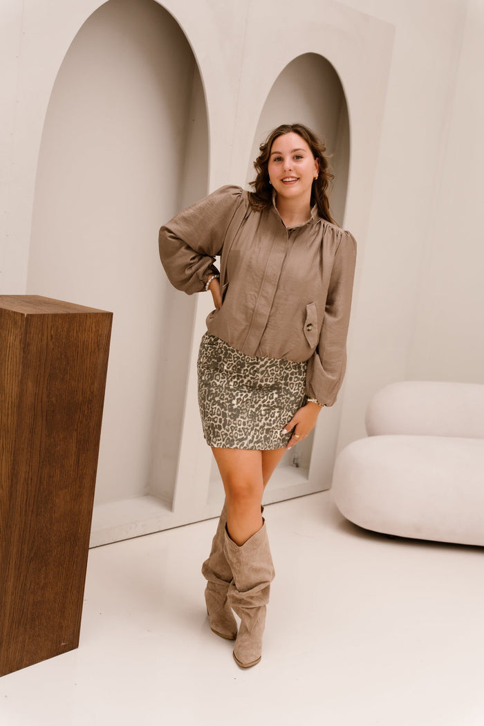 denim panter skirt - Bij Keesje - Bij Keesje - rok