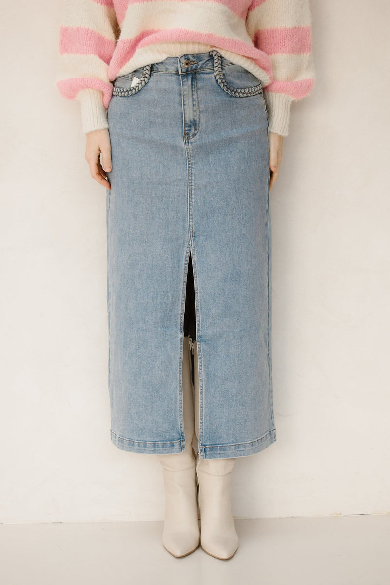 Denim skirt Q175 - Bij Keesje - Bij Keesje