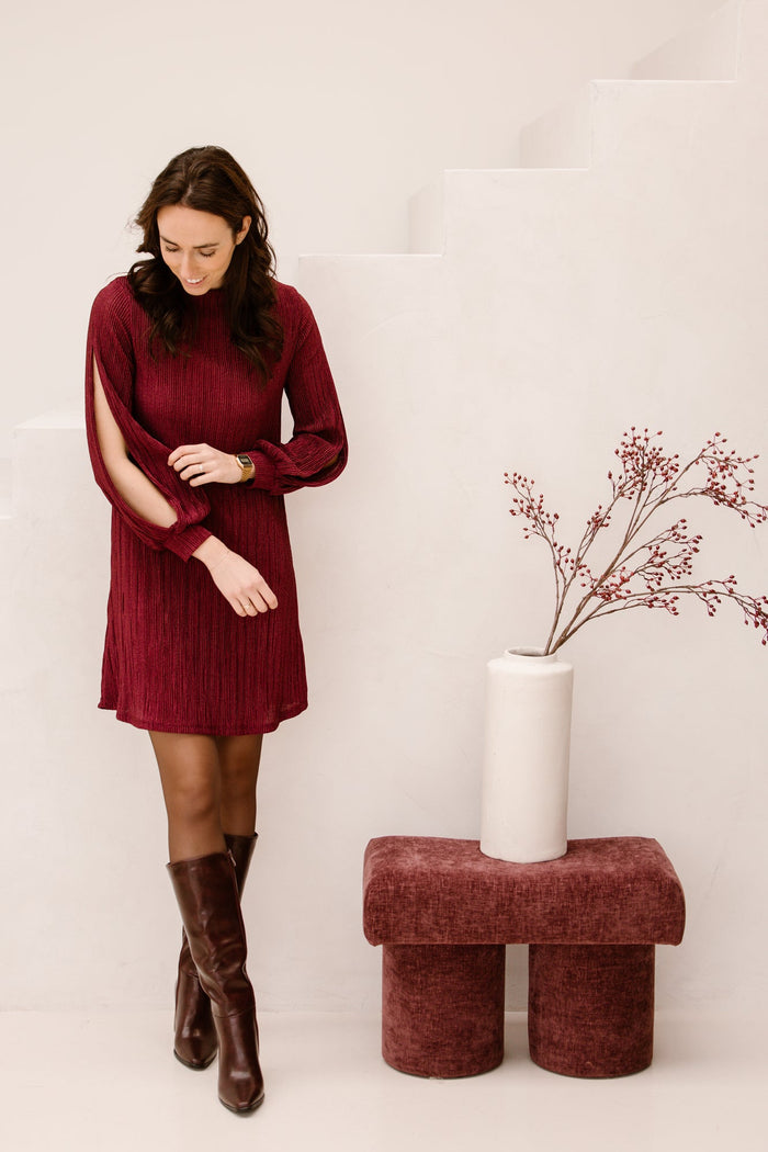 Desiree dress bordeaux - Bij Keesje - Bij Keesje