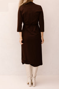 Devoted Dress Dark Chocolate - Bij Keesje - Freebird - Jurk