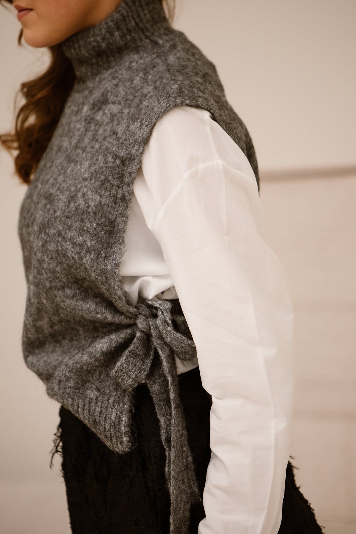 Dewy Bow Spencer grey - Bij Keesje - Bij Keesje - Gilet