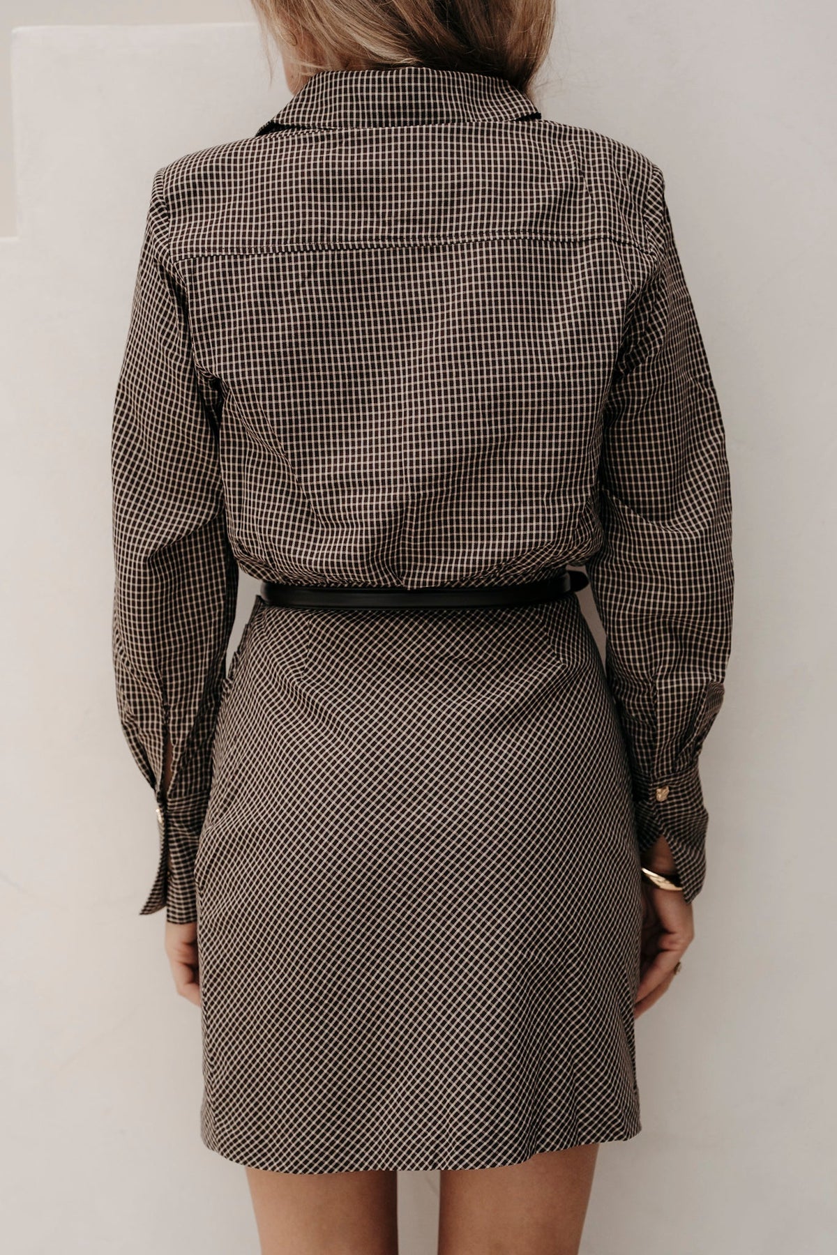 Dilan Check Dress Chocolate - Bij Keesje - Freebird - Jurk