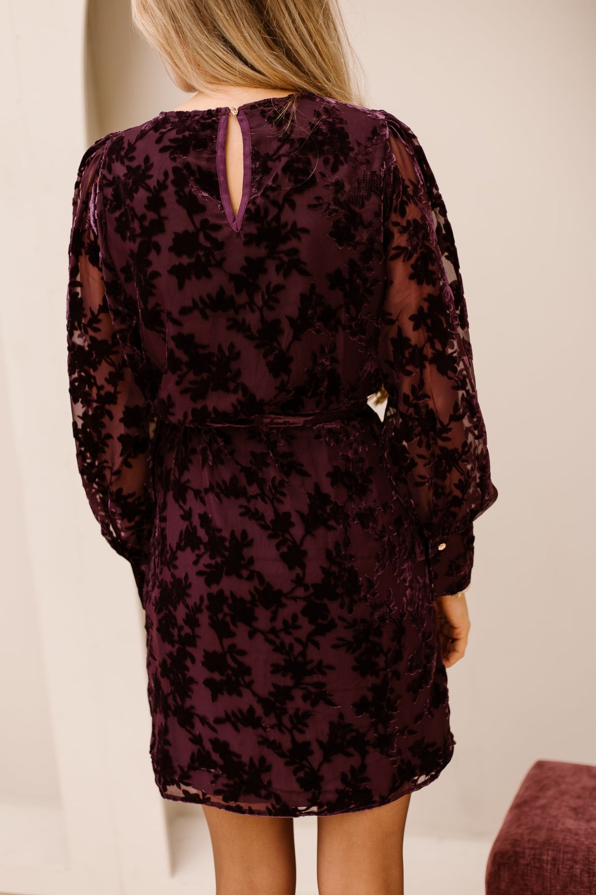 Dimphey Dress Dark Cherry - Bij Keesje - Freebird - Jurk