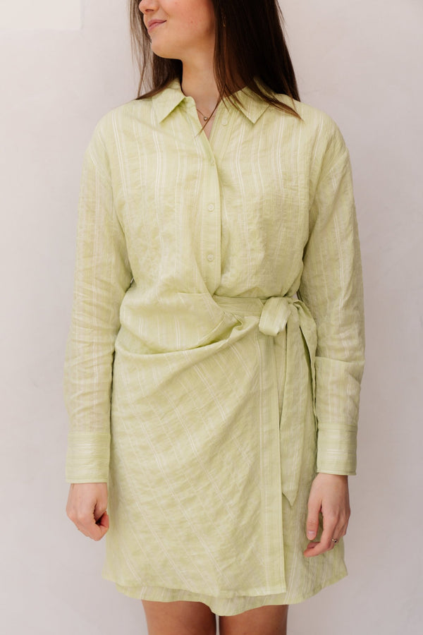 Dina Dress Acocado Green - Bij Keesje - Freebird - jurk