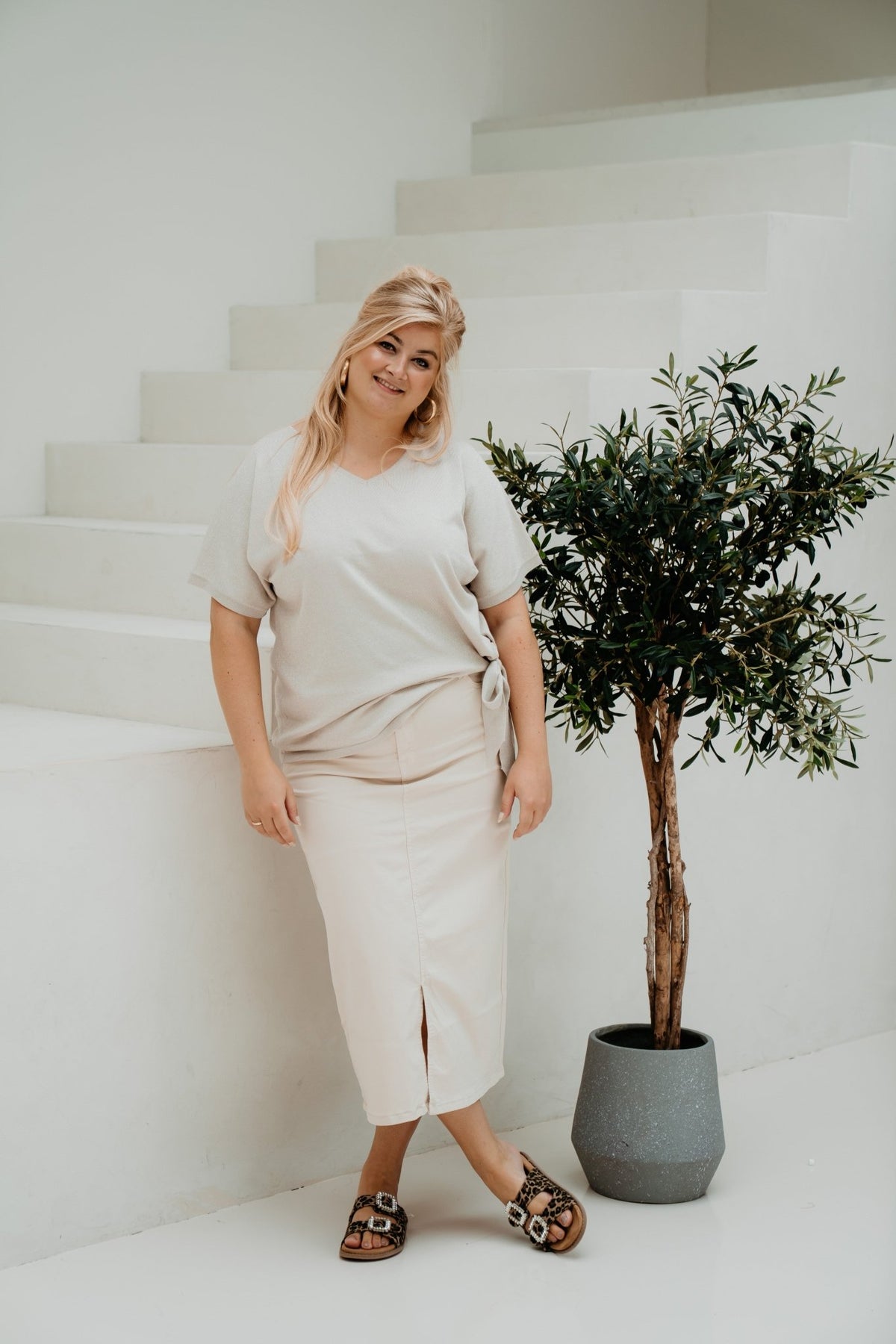 Diora Skirt Sand - Bij Keesje - exxcellent - rok