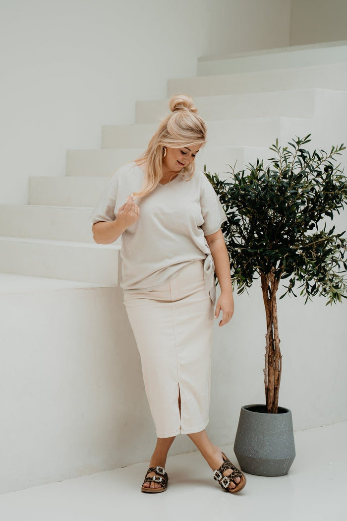 Diora Skirt Sand - Bij Keesje - exxcellent - rok