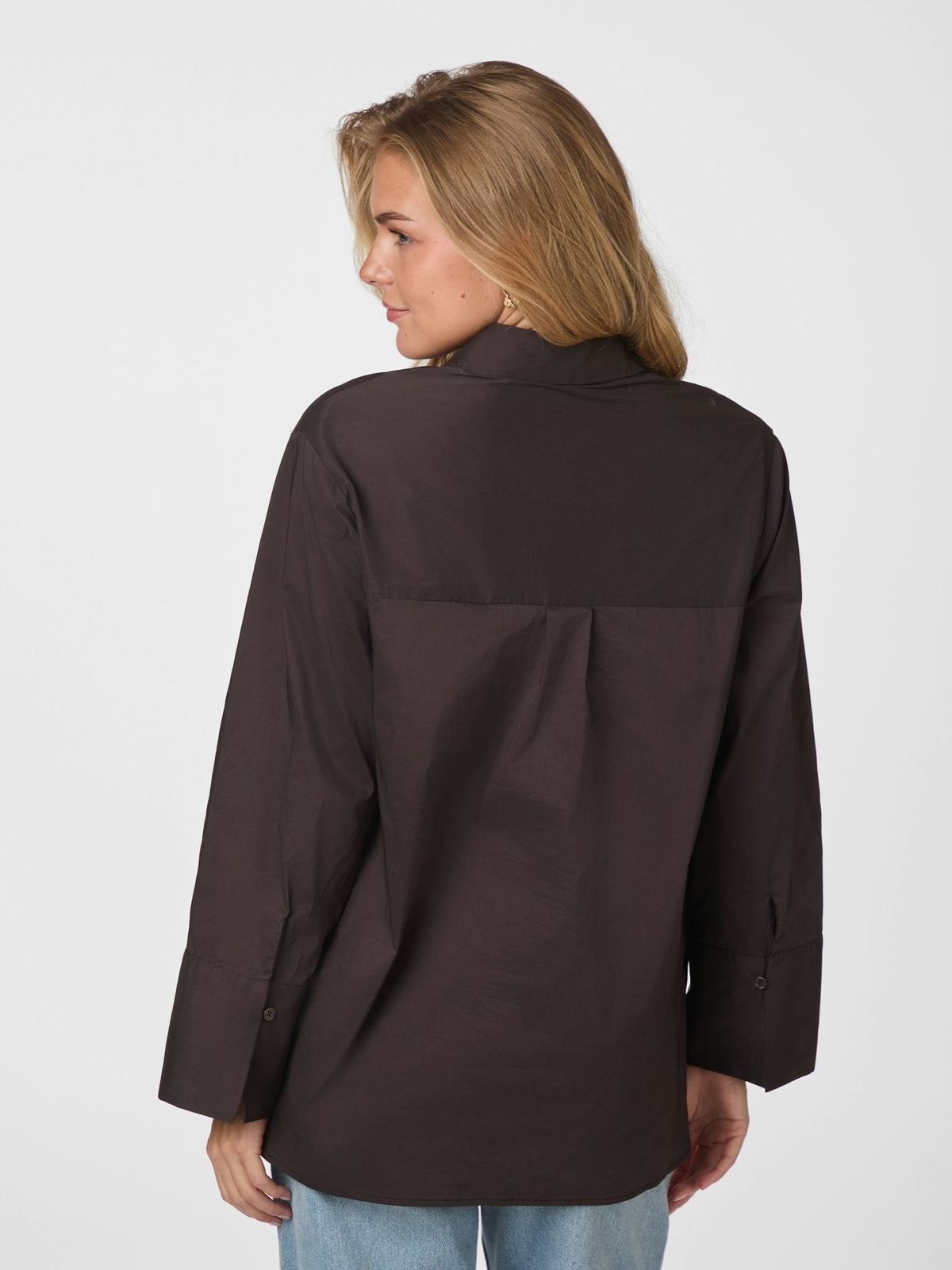 Dita poplin shirt brown - Bij Keesje - Neo Noir