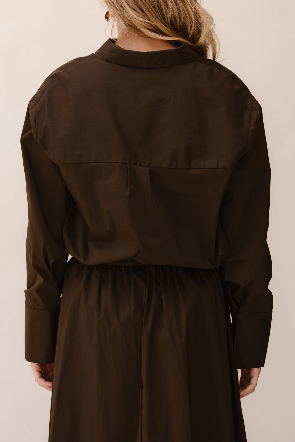Dita poplin shirt brown - Bij Keesje - Neo Noir