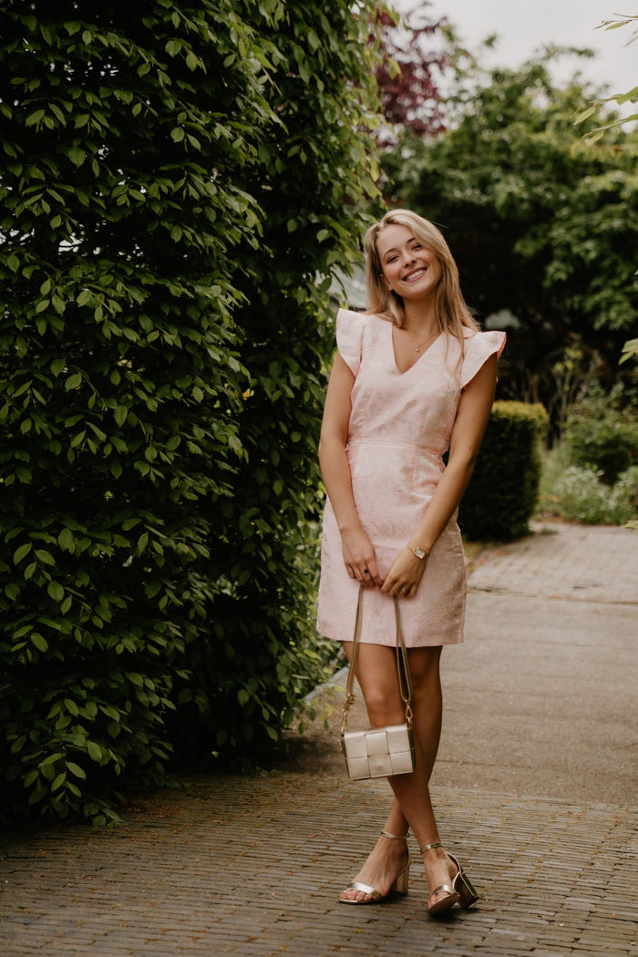 Dolana jacquard dress rose - Bij Keesje - Freebird - Jurk